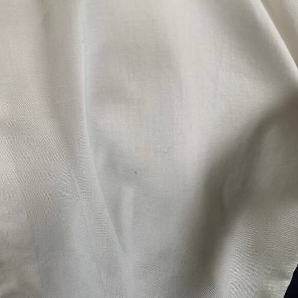 CLAUDE MONTANA S White Pleated Cotton Spread Collar Oversized Long Sleeve Shirt - Picture 8 of 12